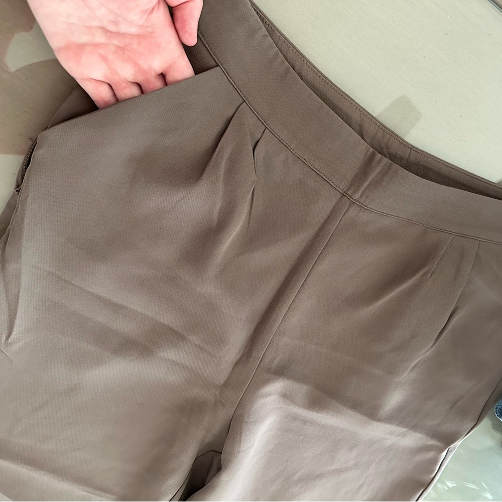 Tapered dress pants tan
